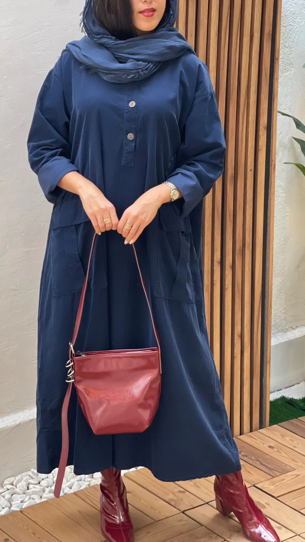 پیراهن مخمل کبریتی ایتالیایی طرح تگ برجسته